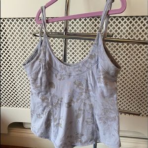 Free People S balconette/corset look floral stretch tank top
